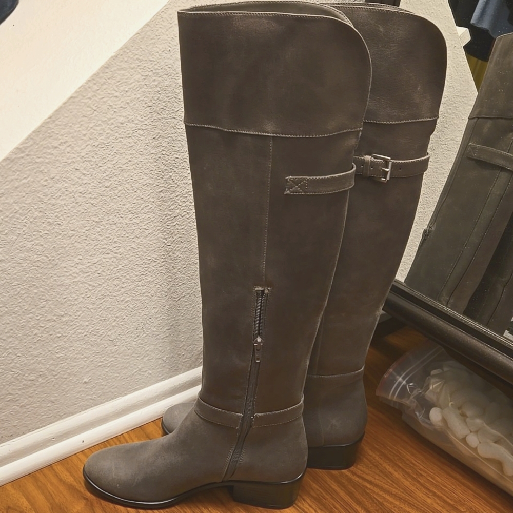 Gray Aerosoles over-the-knee boots